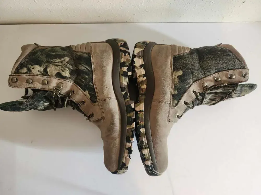 Georgia Boot Camo ThermoLite Insulated Hunting Boots Brown Suede Size 10